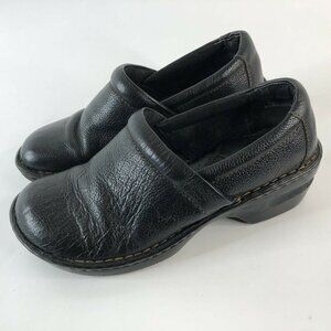 BOC Born Concept Womens Clogs Shoes Size 7.5 Black Leather BC3632 Nurse Nursing